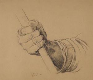 Hans FRITSCH (1870-1945), Sketch of a hand, 1888