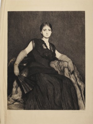 Hubert von HERKOMER (1849 - 1914), Melancholy lady in black, 1888