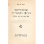 Tokarz Waclaw - Wysocki's Sprzysiężenie i Noc Listopadowa [Warsaw 1925].