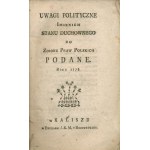 Skarszewski Leszczyc Wojciech- Political remarks by the name of the clerical state to the Collection of Polish laws given year 1778.