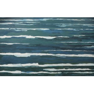 Edward DWURNIK (1943-2018), Peinture n° 82 - de la série : Bleu, 1992