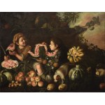 Painter unspecified 18th century, in the type of works by Bartolomé Esteban Pérez Murillo, Tasting of Fruit