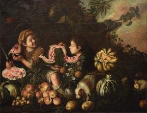 Malíř blíže neurčený 18. století, typ díla Bartolomé Esteban Pérez Murillo, Ochutnávka ovoce