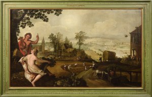 Joos II DE MOMPER (1564-1635), Lodewyk TOEPUT (POZZOSERRATO) (c.1550-c.1603), Seasons - Winter and Summer - pair of paintings, 1583