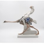 ROSENTHAL - Rosenthal AG, designed by Ferdinand LIEBERMANN (1883-1941), Nude of a woman riding an ostrich (Lustigerritt, Straußenritt)