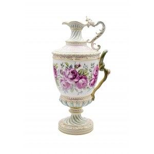 BERLIN - Królewska Manufaktura Porcelany (KPM), Wazon - dzban neorenesansowy ze szlakiem róż