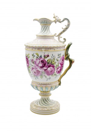 BERLIN - Królewska Manufaktura Porcelany (KPM), Wazon - dzban neorenesansowy ze szlakiem róż