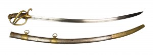 Officer's saber, French of the First Imperial period, in scabbard