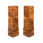A pair of pedestals in the art déco style