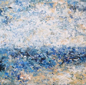 Iwona GABRYŚ (nata nel 1988), Composizione in blu e bianco n. 214, 2025