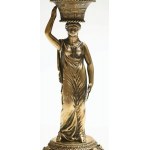 PATTERN-DECORATION TABLE WITH CARIBBEAN, England, London, 1827, Silver, sample 925, weight 1206 g, height 36 cm.