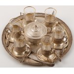 TEA SET FOR 6 PERSONS, Persia, 1st half of the 20th century.