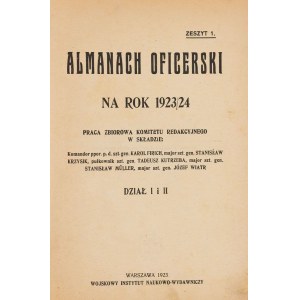 ALMANACH OFICERSKI NA ROK 1923/24