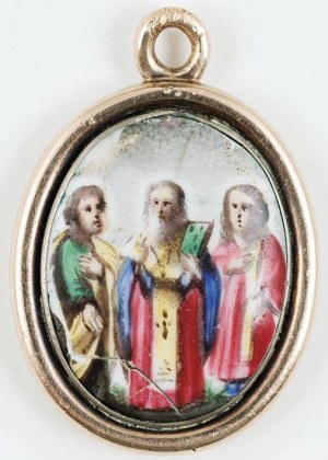 IKONKA, TRAVEL MEDALLION, Russia, 19th century.