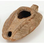 OLIVE LAMP, Palestine, 6th century AD.