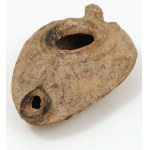 OLIVE LAMP, Palestine, Jerusalem, c. 5th century AD.