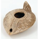 OLIVE LAMP, Palestine, Tal Aviv area, 6th-7th century AD.