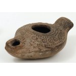OLIVE LAMP, Palestine, 3rd century AD.