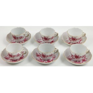 SEI PILLOLE DI CAFFÈ, Sassonia, Meissen, 1900-1934