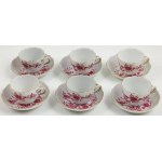 SIX coffee cups, Saxony, Meissen, 1900-1934