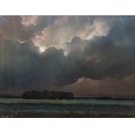 Marian MICHALIK, LANDSCAPE WITH THE LIGHT OF THE SUN SIGHTING THROUGH THE CLOUDS, 1989