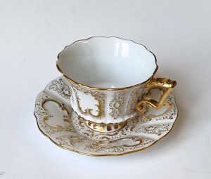 FILIŻANKA, Saksonia, Miśnia, 2 poł XIX / pocz. XX w.