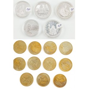set of commemorative coins and medals