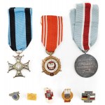 SET OF MEDALS AND DECORATIONS