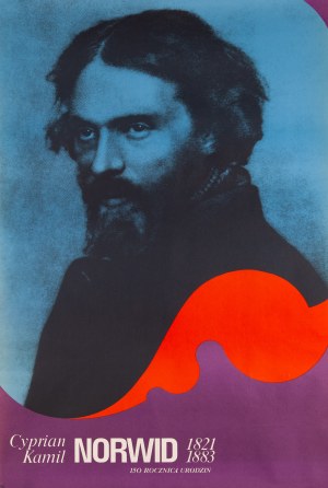 proj. Zbigniew WASZEWSKI (1921- ?), Cyprian Kamil Norwid (1821-1883). 150th Anniversary of his Birth, 1971