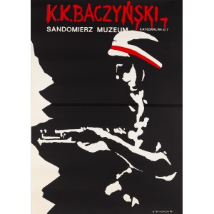 proj. Krzysztof BURNATOWICZ (ur. 1943), K.K. Baczyński. Plakat do wystawy w Muzeum w Sandomierzu, 1986