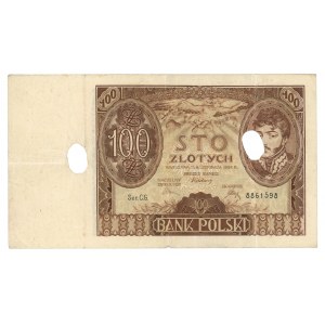 100 zloty 1934, C.G. series, cancelled