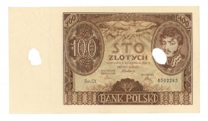 100 zloty 1934, C.Y. series, cancelled
