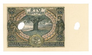 100 zloty 1934, C.Y. series, cancelled