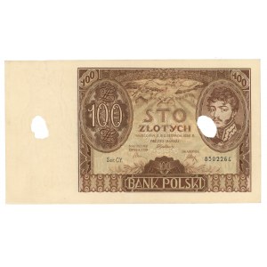 100 zloty 1934, C.Y. series, cancelled