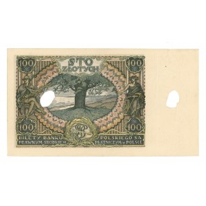 100 zloty 1934, C.Y. series, cancelled