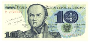 10 złotych 1982 - seria M - Heidrich - autograf autora projektu - RZADKOŚĆ