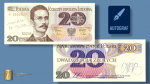 20 złotych 1982 - seria P - autograf autora projektu - RZADKOŚĆ