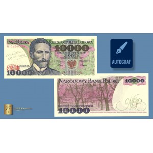 10,000 gold 1987 - N series - autograph of the author of the project Andrzej Heidrich - RARE