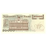 50 000 zl 1993 - série P - autogram autora projektu Andrzeje Heidricha - RARE