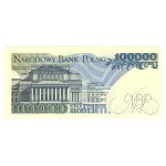 100.000 złotych 1990 - seria BA - autograf autora projektu Andrzeja Heidricha - RZADKOŚĆ