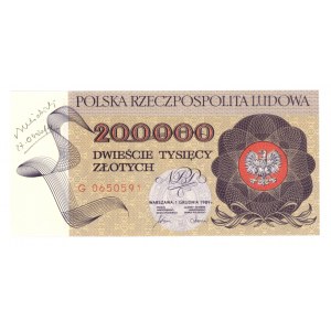 200,000 gold 1989 - G series - autographed by the author of the project Andrzej Heidrich - RARE