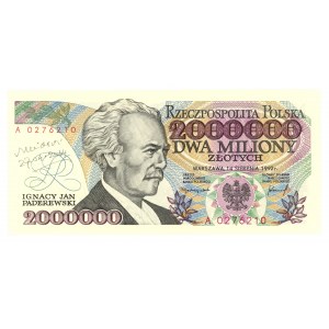 2,000,000 gold 1992 - series A with CONSTITUTIONAL...Y error - autograph of the author of the project Andrzej Heidrich - RARE