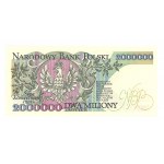 2,000,000 gold 1992 - series A with CONSTITUTIONAL...Y error - autograph of the author of the project Andrzej Heidrich - RARE
