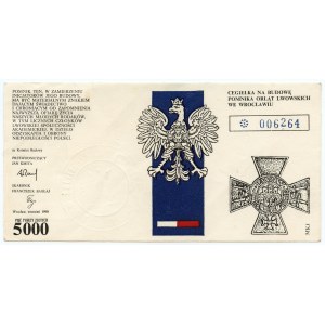 Cegiełka na budowę pomnika Orląt Lwowskich we Wrocławiu 1990