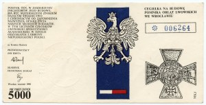 Brick for the construction of the monument to the Lviv Eaglets in Wroclaw 1990