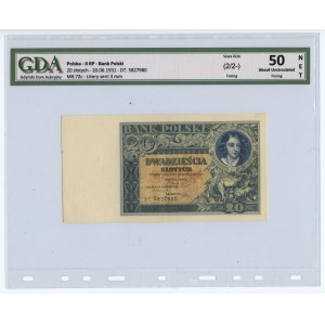 20 zloty 1931 - DT series - GDA 50 NET