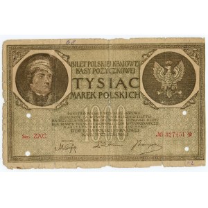 1 000 marks polonais 1919, série ZAC - FALSEFICAT