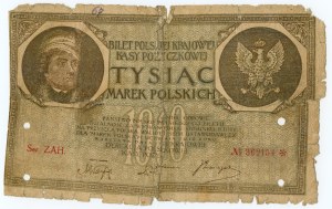1 000 marks polonais 1919, série ZAH - FALSEFICAT