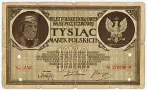 1 000 marks polonais 1919, série ZAB - FALSEFICAT