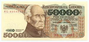 50,000 zloty 1989 - AC series